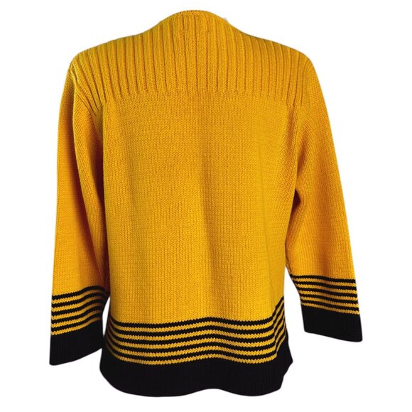 FIA Italia Handloomed Vintage Sweater Golden Yellow/Black Women's Size Large - Picture 8 of 9